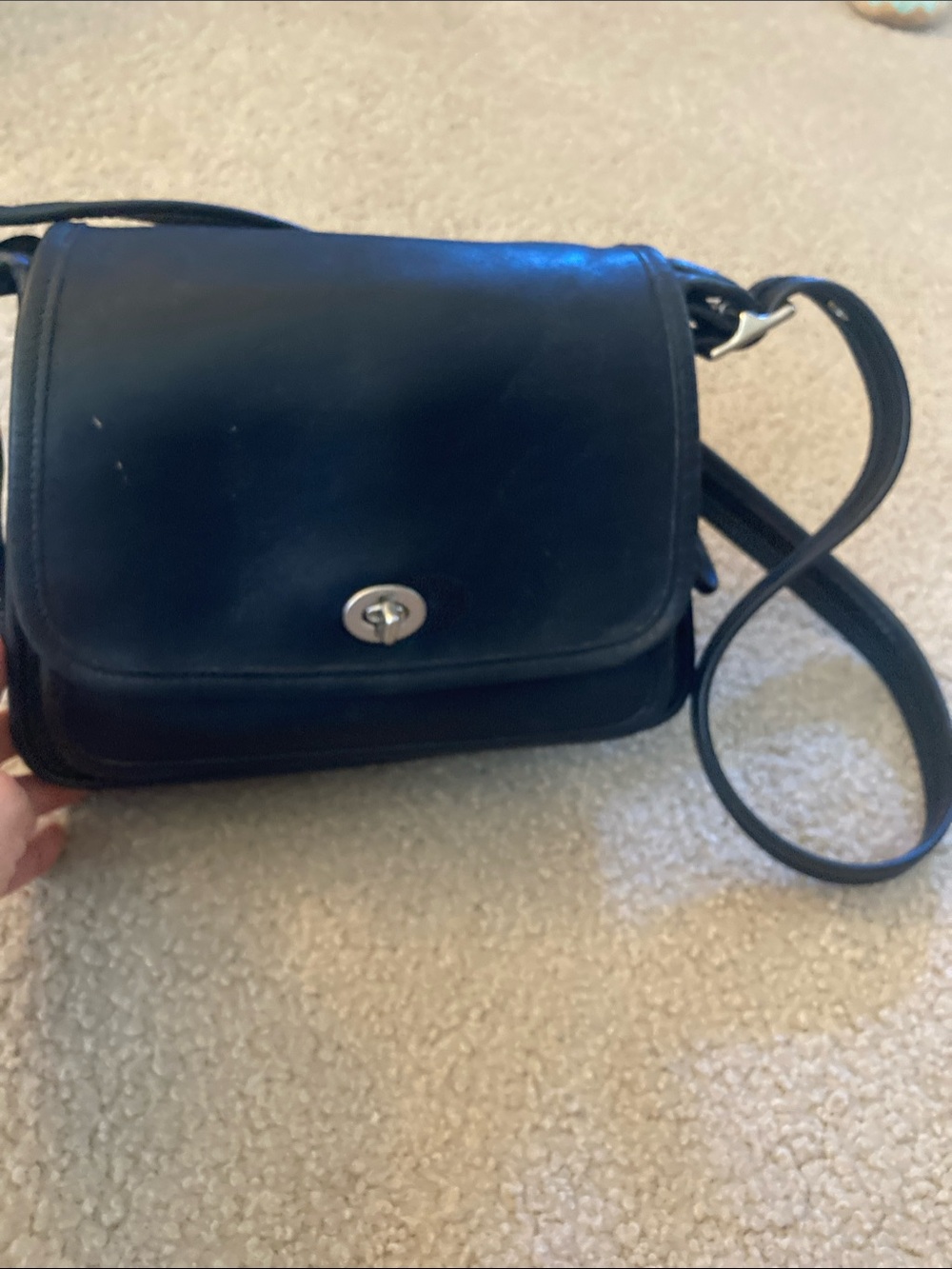 Vintage Coach 9061 Rambler Black Leather Shoulder Bag